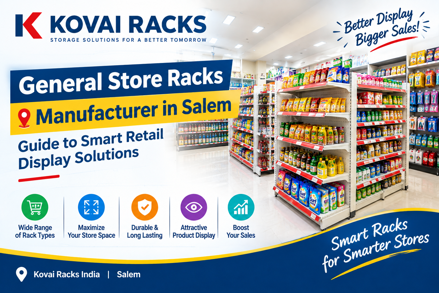 General Store Racks Manufacturer in Salem – Guide to Smart Retail Display Solutions